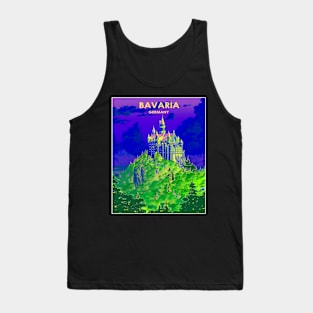 Castle Bavaria - Germany Abstract Psychedelic Travel and Tourism Print Tank Top